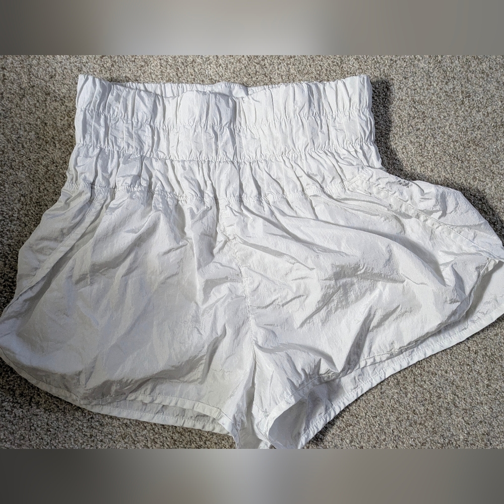 FP Movement by Free People High-Waisted White Shorts